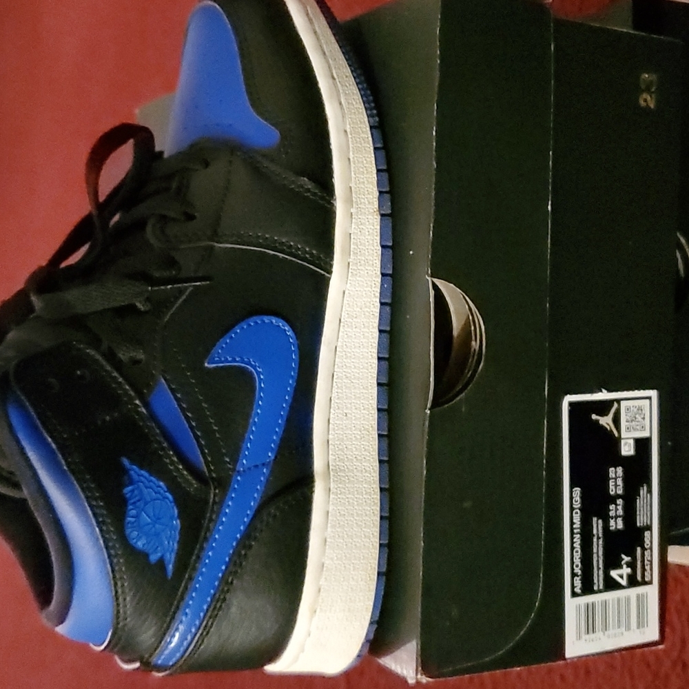 Air Jordan1 mid og black/hyper royal white
